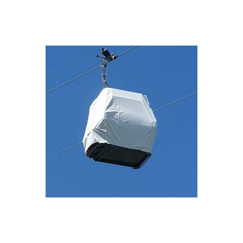 CABLE CAR PROTECTIVE COVER DIAMOND - UV PROTECTION - 10 SEATS - WHITE