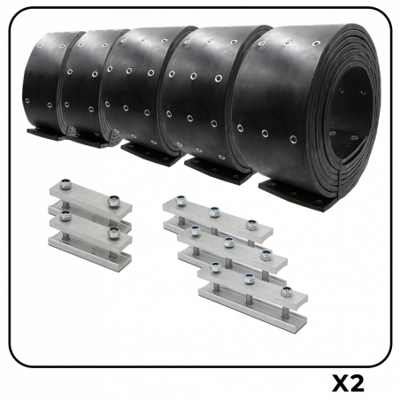 VOLLSTÄNDIGER SATZ VON BAND PB 300/600 5 BAND 10mm + ÜBERLAPPSCHLOSS